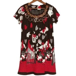 Sophyline | Knit Shortsleeve Sweater Tunic Shift Dress S/M